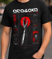 Cyberpunk 2077 Arasaka Futuristic T-Shirt | Dystopian Techwear Graphic Tee | Sci-Fi Gaming Shirt | Gift For Him 130 black