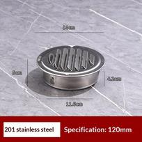 75-200Mm Round 201 Stainless Steel Air Vent Grille Insect Protection Home Exterior Wall Ducting Ventilation Tools Exhaust Hoods 120mm gray