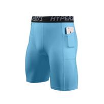 Men's Summer Sports Compression Shorts with Pockets (MA70-A) XL blue