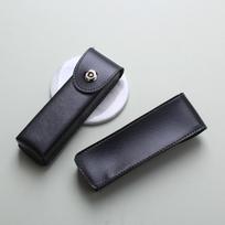 1Pcs Glasses Carrying Cases Unisex Belt Wearable Leather Portable Phone Bags Glasses Storage Box one size gray