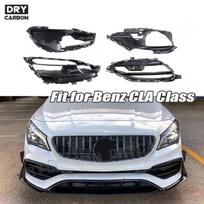 ABS Black Front Fog Light Air Vent Trim Cover Grills For Mercedes Benz CLA Class W117 CLA200 CLA220 AMG 2016 2017 2018 gray
