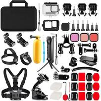 61-in-1 GoPro Accessory Kit HERO13 12 11 10 9 Action Camera With Storage Pouch Universal Mounts Adapters 61-in-1 Kit with Carry Case gray