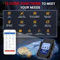 2026 Professional Car Elm327 Obd2 Scanner Bluetooth 5.0 For Android/Ios Code Reader Car Scanner Diagnostic Tool One Size gray