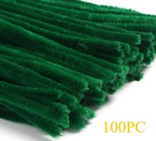 100/300pcs Pipe Cleaners Chenille Stem Craft Flower Supplies,  3 Colors Pipe Cleaners Set for DIY Art and Craft Decorations žalia