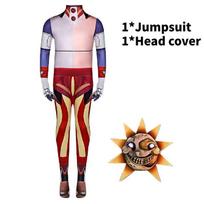 Fnaf Sun And Moon Cosplay Jumpsuit Milk Silk Roleplay Costume For Anime Fans Sun,Child 140 white