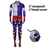 Fnaf Sun And Moon Cosplay Jumpsuit Milk Silk Roleplay Costume For Anime Fans Moon,Adult 160 blue