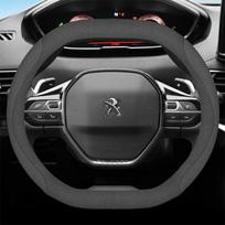 Odinis automobilio vairo užvalkalas Peugeot 5008 3008 2008 208 Rifter GT EV     2024 2025 2026 Aksesuarai suede black 35