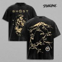 Ghost Of Yotei Double Printed Unisex Lightweight Cotton T-Shirt 130 black