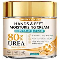 Water Ice Levin 80% Urea Hand Foot Cream 60g 3% Salicylic Acid Quick Absorb Deep Moisturizing Nourishing Daily Skin Care 60g balta