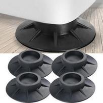 4vnt grindų kilimėlių skalbimo mašinų kojų pagalvėlės, neslystančios smūgiams atsparios baldams elastingumo juodos gumos apsaugos 4 PCS gray