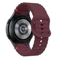 Silikoninė apyrankė skirta Samsung Galaxy Watch 7 FE 6 4 Classic 5 pro 44mm 40mm 43mm 47mm 45mm apyrankė Galaxy Watch6 7 dirželis 6 classic 43mm 47mm vyno raudonos spalvos