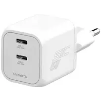 4smarts PDPlug SiC Dual 45W 2C baltas sieninis įkroviklis