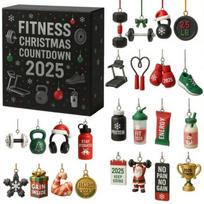 Modern Workout Advent Calendar With 24 Clear Acrylic Boxes Decorative Holiday Decoration For Family Use 1 gray