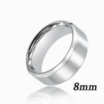 Juodi žiedai Klasikinis nerūdijančio plieno žiedas Sužadėtuvių vestuviniai žiedai vyrams moterims porai Juoda sidabro spalvos madingi papuošalai 8/6mm 16 white