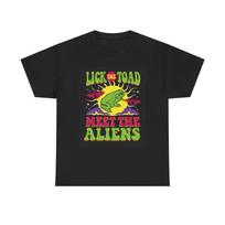 Lick The Toad Trippy Graphic T Shirt Unisex Heavy Cotton Tee 4XL green