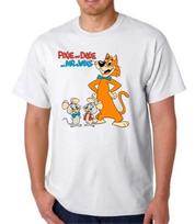 PIXIE AND DIXIE AND MR. JINKS CARTOON T-T-shirt HANNA BARBERA CEREAL CAT MOUSE 3XL white