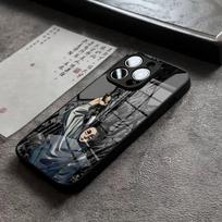 Jujutsu Kaisen Yuta Okkotsu telefono dėklas IPhone 17 Pro Max 14 Pro 15 12 11 13 Mini X XR XS 16 Plus SE stiklinis dangtelis iPhone15 ProMax