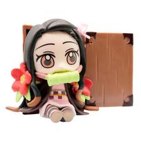Demon Slayer Tanjiro Kamado Nezuko anime cartoon figure blind box creative statue model ornament surprise present bo black
