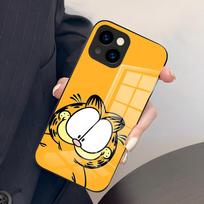 Anime G-Garfield Phone Case For IPhone 17 Pro Max 15 Pro 16 14 Plus 12 13 Mini 11 Pro Shockproof Glass Cover iPhone15 Plus orange