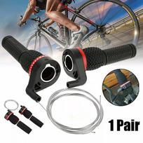 Bicycle Shift Levers Bike Handlebar Grip Gear Shifter Set black