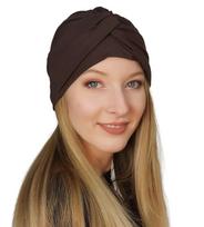 Turban Damski Sara 25 Czapka Czekoladowa Z Bambusa Także Po Chemioterapii beige