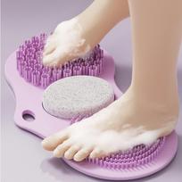 Pumice Stone Shower Massager Mat Suction Cups Non-Slip Bath Mat  for Bathroom Use violetinė