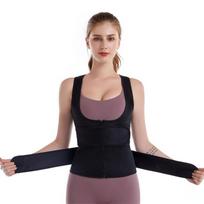 Unisex Thick Neoprene Zip Vest Waist Trainer Tummy Control Body Shaper L juoda