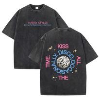 2026 Retro Disco Ball Star Slogan Graphic Washed T Shirt Vintage 70s Music Casual Oversized Short Sleeve Streetwear Unisex Tee S įvairiaspalvis