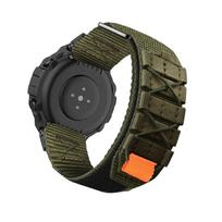 Nailono Velcro Sportinis Dirželis Amazfit T Rex T Rex Pro Nerūdijančio Plieno Kilpos Dirželis armijos žalia spalva