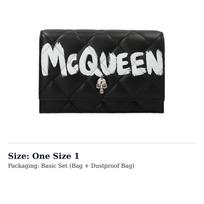 Alexander McQueen Graffiti Logo Quilted Crossbody Bag 613088-DYT20-1080 One Size 1 black