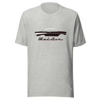1957 Bel Air Onyx Black Antique 57 Chevy Classic Car Graphic t-shirt L gray