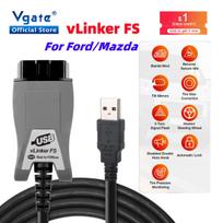 Vgate VLinker FS ELM327 For Ford FORScan HS MS CAN ELM327 OBD 2 OBD2 Car Diagnostic Scanner Interface Tools OBDII For Mazda Code Readers 4 gray