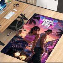 GTA 6 Spausdintos Kiliminės Dangos, Biuro Kėdėms, Svetainei, Miegamajam, Virtuvei, Kambario Dekoras, Dovanos. 80cmx120cm
