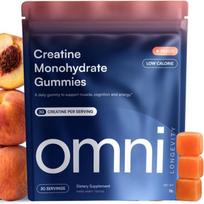 Creatine Omni Creatine Monohydrate Gummies Peach Flavor 90 Gummies Vanilla Flavor 1 pcs 30 Tablets