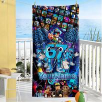 Roblox Personalized Name Beach Towel Super Soft & Absorbent Suitable for Swimming Gym Camping Yoga Vacation 70cmx140cm(27x55inch)