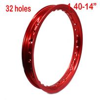 14 colių Motokroso 32 stipinų ratlankio stebulės žiedas 1.40x14  arba 1.85x14  lydinio purvo dviračiui pit bike CRF Kayo BSE Apollo ratlankiams Red 1.40-14 32H red
