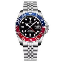 PAGANI DESIGN 40MM Batman Luxury GMT Men Mechanical Watch Jubilee Bracelet Sapphire Glass Men Automatic Watch for me black