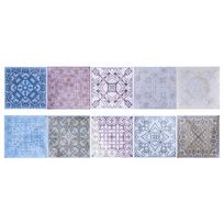 15x15cm Ceramic Tile Stickers Oil Proof Waterproof Peel and Stick Tile Thick PVC Mirror Finish PVC Wall Decor Bathroom Wall