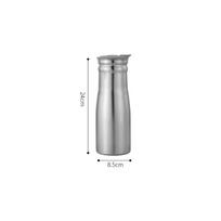 Stainless Steel Pitcher with Lid Brushed Jug Handle Easy to Clean for Hotel 1000ML gray