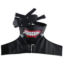 Tokyo Ghoul Kaneki Ken Zipper Mask For Cosplay And Halloween Parties Adjustable Size! black
