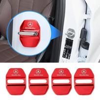 4 vnt. Automobilio durų spynos dangtelio dėklas Apsauga Mercedes Benz AMG E S C A B klasėms GLE GLS CLS GLC CLA GLA W212 W204 W211 W213 W205 raudona