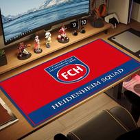 FC Heidenheim Color Mouse Pad Large Gaming Table Cushion Non-slip Laptop Tablet Big Mousepad XXL Mat Mini PC Playmat With Lock edge 30cmx60cm(11.8x23.6inch) red