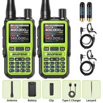 2PCS Baofeng UV-5R Mini Walkie Talkie NOAA Bluetooth Programming USB-C Charging AM Wireless Copy Frequency Full Band FM Two Way