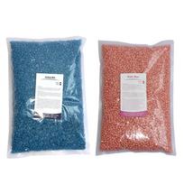 2Bags Hard Waxing Bean Film Body Hair Removal Bikini Depilatory 1kg 26x18x1.5cm brown