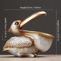 Pelikano paukščio ornamentas Retro dervos raktų papuošalų laikiklis Toucanas Prieškambaris Svetainė Arbatos staliukas Namų menas ir amatai Kūrybingas