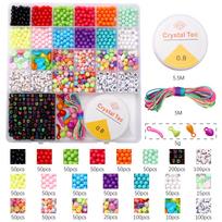 26 dėž./maiš. Akrilinės raidžių karoliukų pakabukai Elastingas siūlas Laidukas „Pasidaryk pats“ Aksesuarai Juvelyrikos gamyba 1305pcs blue