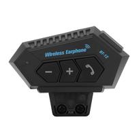 Motociklo šalmo ausinė Bluetooth 4.1+EDR CSR8635 Triukšmo mažinimas Važiavimas Laisvų rankų įranga black
