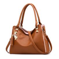 Soft Leather Mom's Bag  Korean Version New Fashion Simple Middle Age Women's Bag Large Capacity Handbag KTY 32x14x23cm ruda