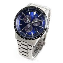 CITIZEN COLLECTION Chronograph Watch, Eco-Drive, Light-Powered, 10 ATM Water Resistant, Blue, BL5614-59L, Men's