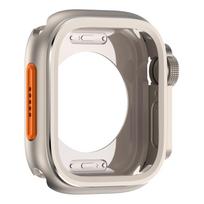 Alloy Metal Case for Apple Watch Ultra 3 49mm Protection Accessories Cover for iwatch Series 11 10 46mm 9 8 7 45mm 6 5 4 SE 44mm 45mm (Series 9 8 7) gray